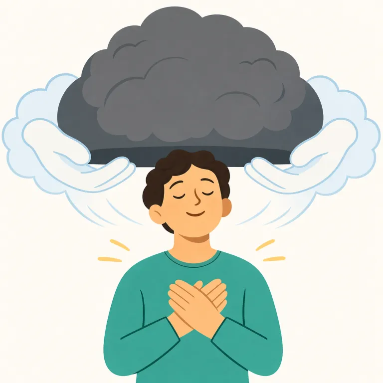 alleviate（緩和する・動詞）の覚え方イラスト — まず relieve や ease に近い、「つらさを軽くする」動詞として覚えると定着しやすいです
