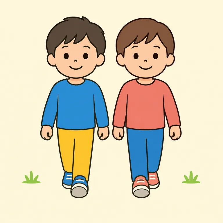 alongside（並んで・adverb）の覚え方イラスト
