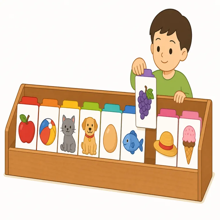 alphabetical（アルファベット順・形容詞）の覚え方イラスト — この意味の alphabetical は、単に「アルファベットの」という性質ではなく、項目がA, B, Cの順番に並んでいる状態を表します