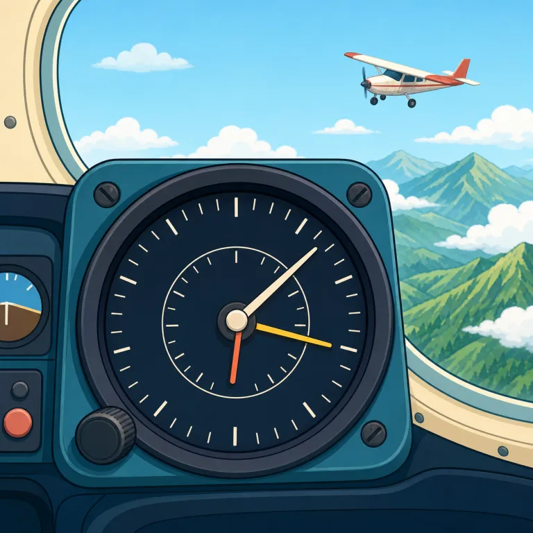 altimeter（高度計・名詞）の覚え方イラスト — altimeter は altitude（高度）+ meter（計器・測るもの）で見ると覚えやすい