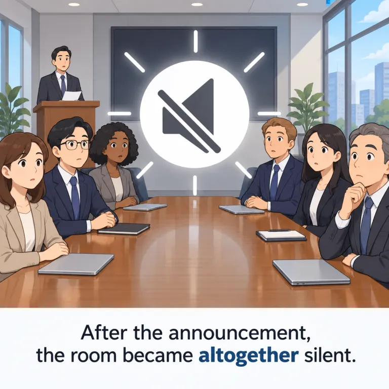 altogether（まったく、完全に・adverb）の覚え方イラスト