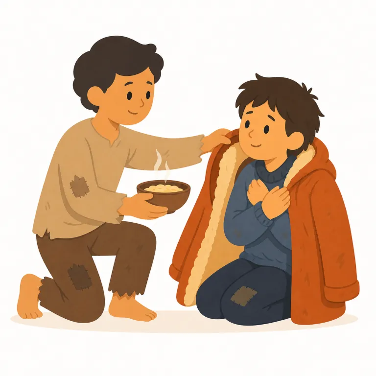 altruism（利他主義・名詞）の覚え方イラスト — selfish の反対側に置くと覚えやすい語