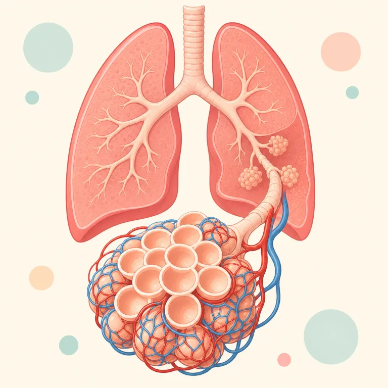 alveolar（肺胞の・形容詞）の覚え方イラスト — まず名詞 alveolus（肺胞）を軸にして、単数 alveolus、複数 alveoli、形容詞 alveolar の3点セットで覚えると定着しやすいです