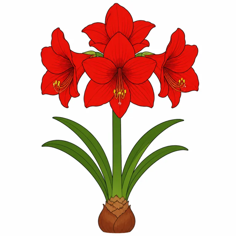 amaryllis（アマリリス・noun）の覚え方イラスト