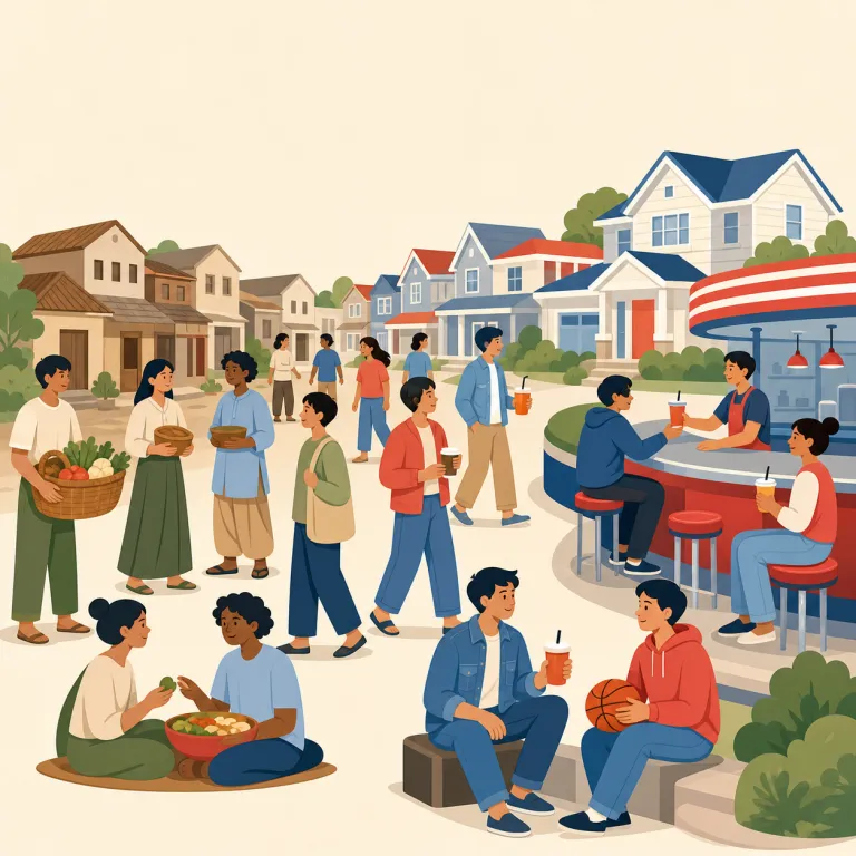 americanization（アメリカ化・名詞）の覚え方イラスト — American が見えたら核はまず「アメリカ式」