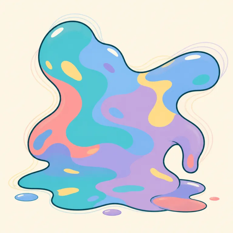 amorphously（不定形に・副詞）の覚え方イラスト — a-「〜がない」＋ morph「形」＋ -ous「〜の性質を持つ」＋ -ly「〜に」と分解できます