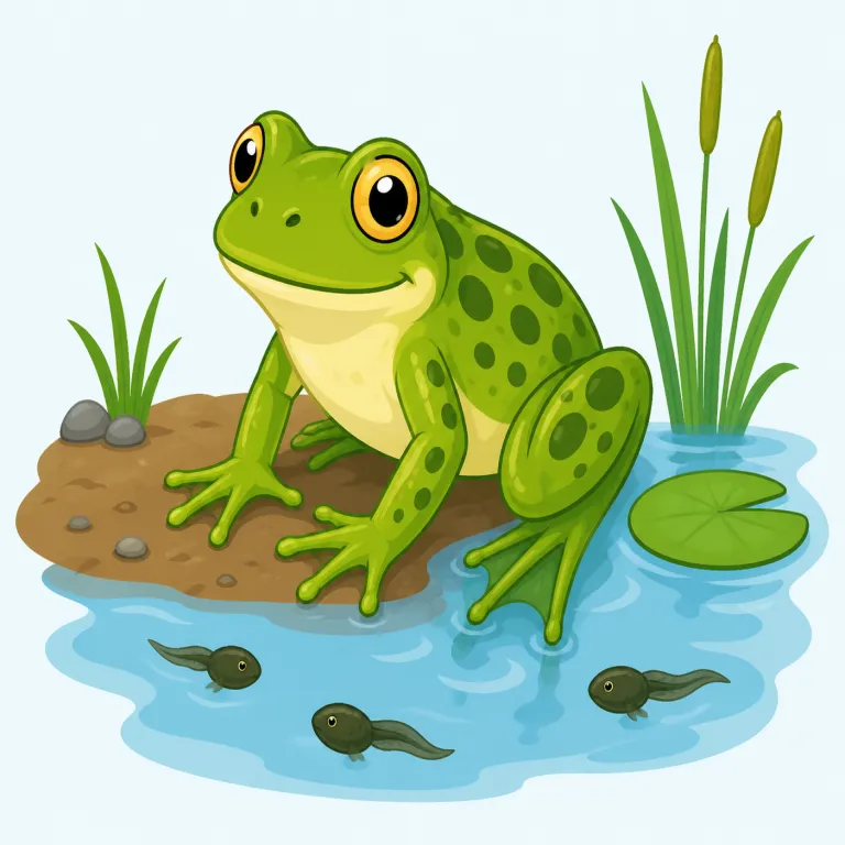 amphibian（両生類・名詞）の覚え方イラスト — amphibious（水陸両用の）を知っていると覚えやすい