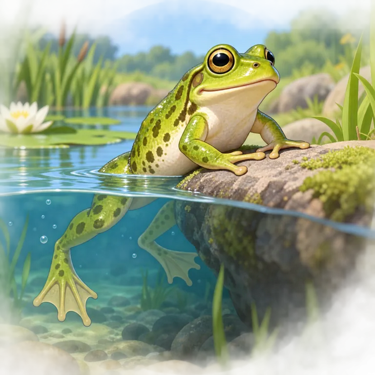 amphibious（水陸両生の・adjective）の覚え方イラスト