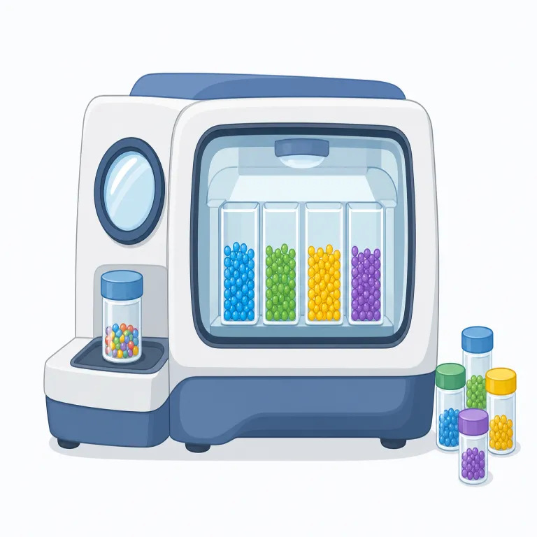 analyzer（分析器 / 分析装置・名詞）の覚え方イラスト — analyze「分析する」が分かれば、-er は printer, scanner と同じく「するもの・機械」なので、analyzer はそのまま「分析する装置・ソフト…