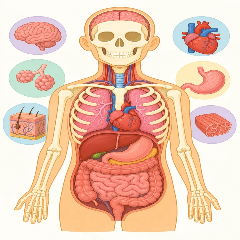 anatomy（解剖学・名詞）の覚え方イラスト — この意味の anatomy は「解剖学」という学問・研究分野を表します