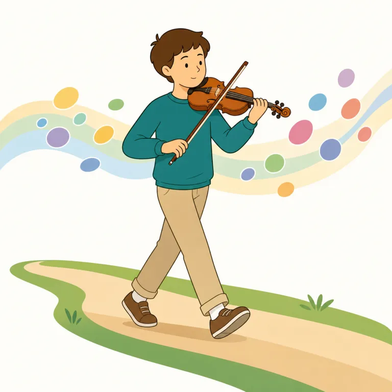 andante（歩くような速さで・副詞）の覚え方イラスト — andante は単独で暗記するより、テンポ語の並びで置くと残りやすいです