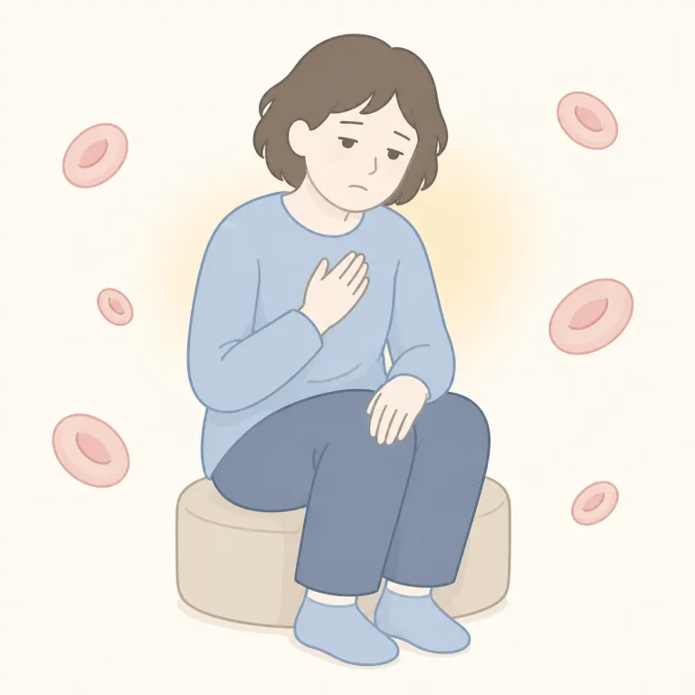 anemia（貧血・名詞）の覚え方イラスト — 医療英語として場面ごと覚えると定着しやすい語です