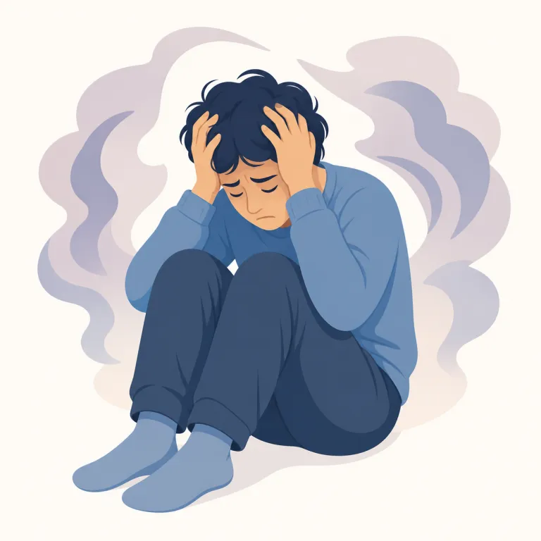 anguish（苦しみ・名詞）の覚え方イラスト