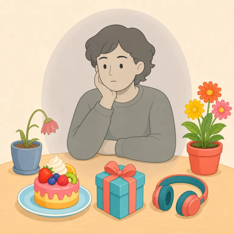 anhedonia（無快感症・名詞）の覚え方イラスト — an- は「ない・欠如」を表す接頭辞として押さえ、hedon- は hedonism（快楽主義）や hedonic の核と結び付けると覚えやすいです