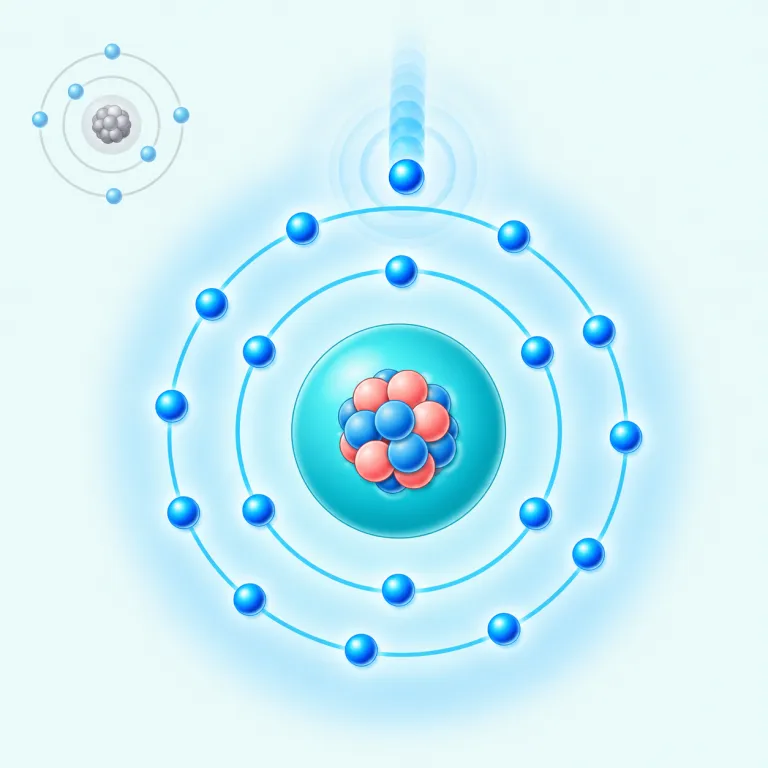 anion（陰イオン・名詞）の覚え方イラスト — まず ion「イオン」が土台で、anion は『イオンのうち負に帯電した側』と二択で覚えると定着しやすい