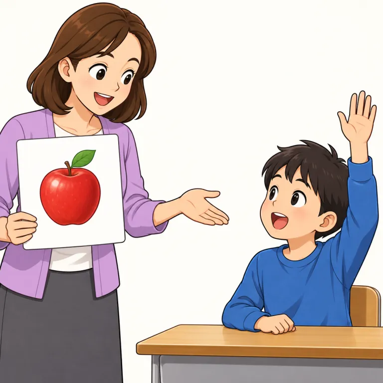 answer（答える・verb）の覚え方イラスト