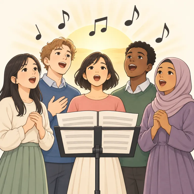 anthem（賛歌・noun）の覚え方イラスト