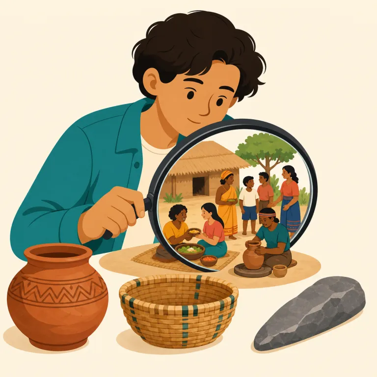 anthropologically（人類学的に・副詞）の覚え方イラスト — anthropology「人類学」から形容詞 anthropological、副詞 anthropologically と段階的に派生した語です