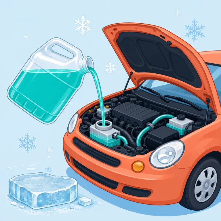 antifreeze（不凍液・名詞）の覚え方イラスト — `anti-` は「〜を防ぐ・反対する」、`freeze` は「凍る」