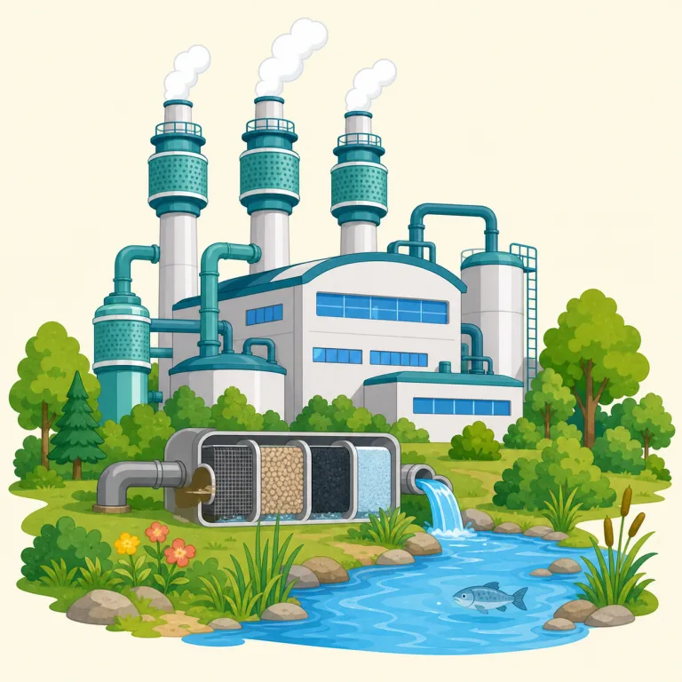 antipollution（公害防止の・形容詞）の覚え方イラスト — anti- は antivirus「ウイルス対策の」や antiwar「反戦の」と同じく、「〜に対抗する」を表します