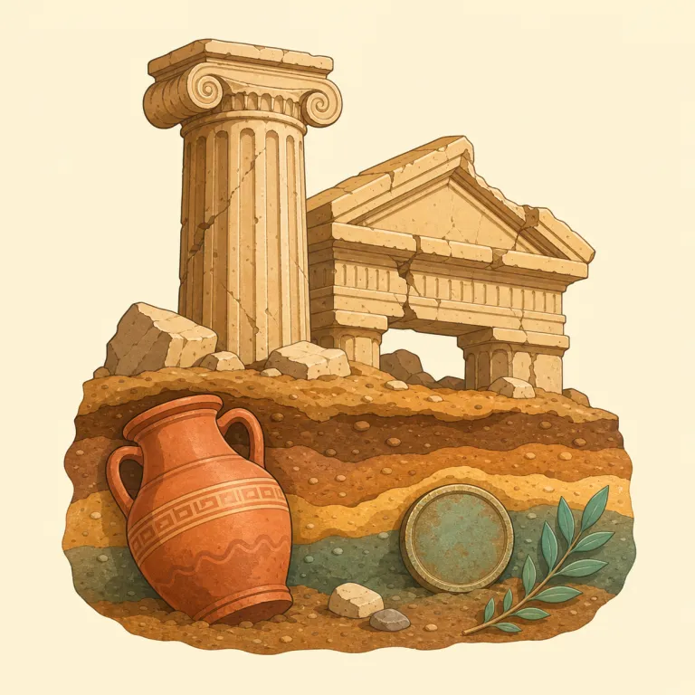 antiquity（古代・名詞）の覚え方イラスト — antique は「古いもの、骨董品」と関係があります