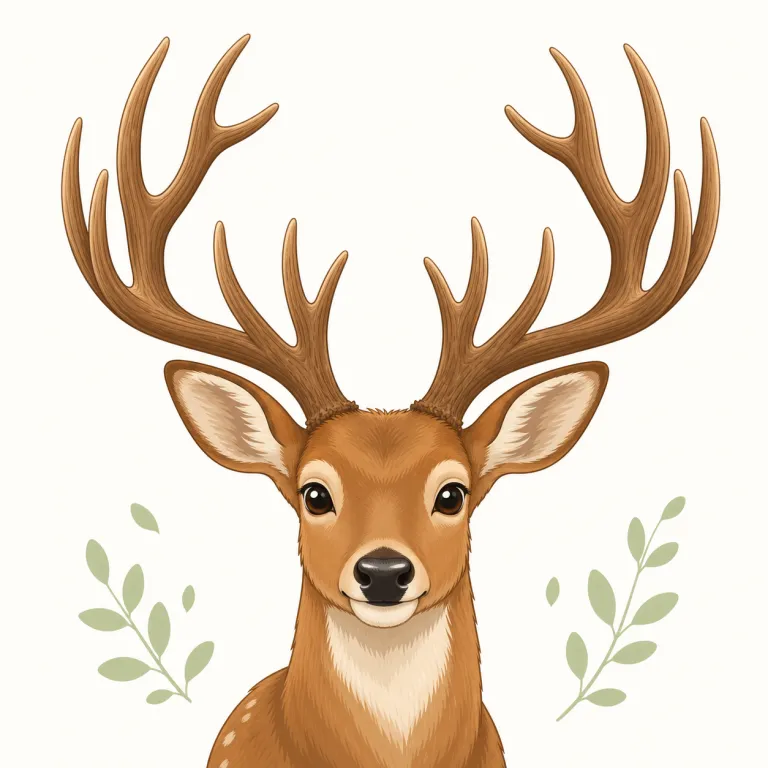 antler（枝角・名詞）の覚え方イラスト — antler は deer antlers（鹿の枝角）をひとまとまりで覚えると定着しやすい