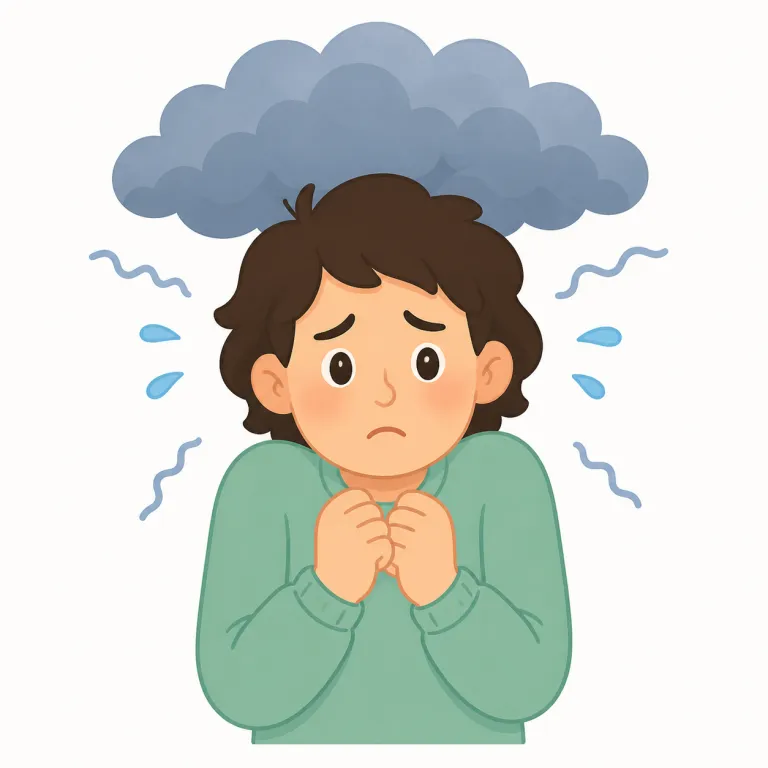 anxiousnessの覚え方イラスト