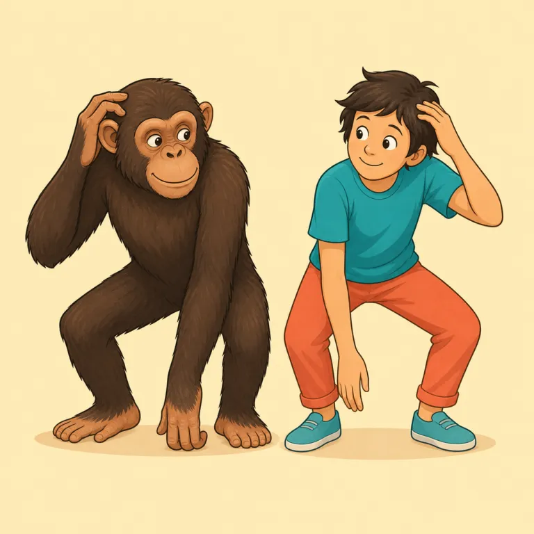 apish（猿まねの・形容詞）の覚え方イラスト — ape「類人猿、まねる」に -ish「〜のような」が付いた形なので、「猿のようにまねる」と分解すれば意味をつかめます