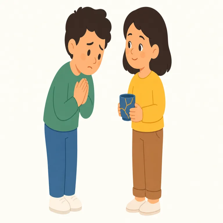 apologiseの覚え方イラスト