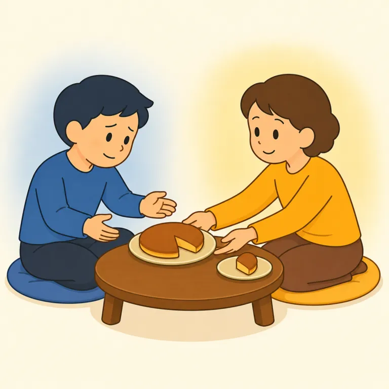 appeasement（宥和・名詞）の覚え方イラスト — appeasement はまず appease「なだめる」を知ると覚えやすいです