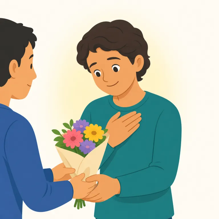 appreciative（感謝している、ありがたく思う、好意的な・形容詞）の覚え方イラスト — appreciative は appreciate「価値を認める、ありがたく思う」に、形容詞を作る -ive が付いた語です