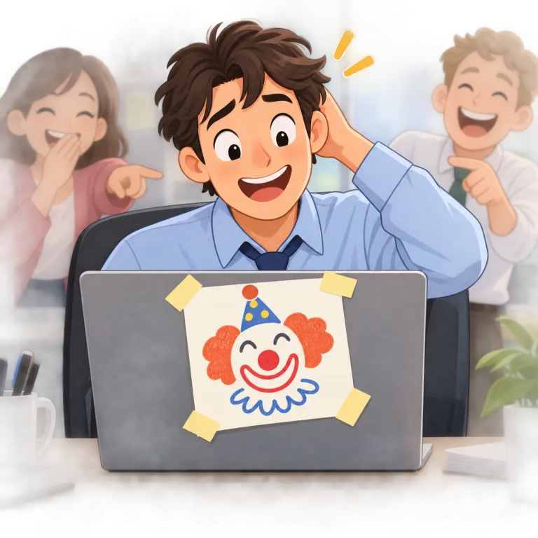 April fool（だまされた人・noun）の覚え方イラスト