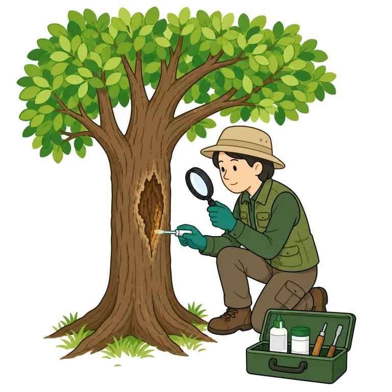 arborist（樹木医・noun）の覚え方イラスト