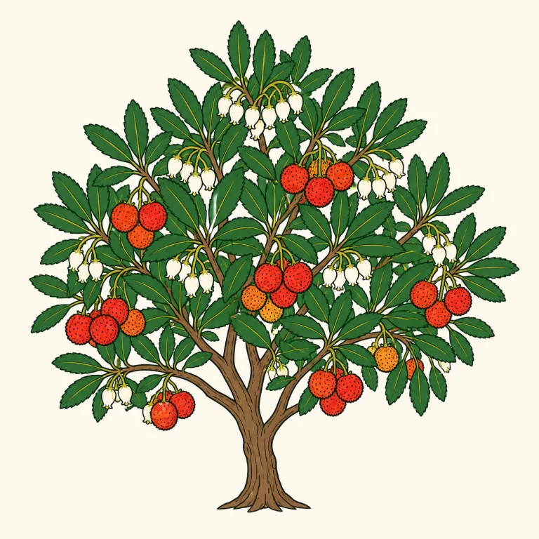 arbutus（イチゴノキ・noun）の覚え方イラスト