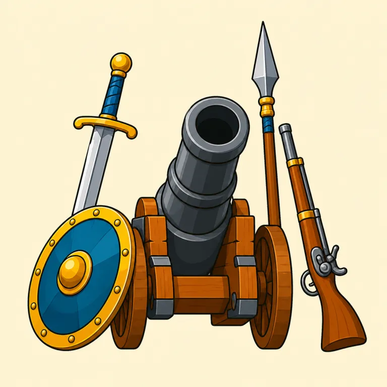 arms（兵器・名詞）の覚え方イラスト — 戦争や軍事の文脈で使われる兵器を表す