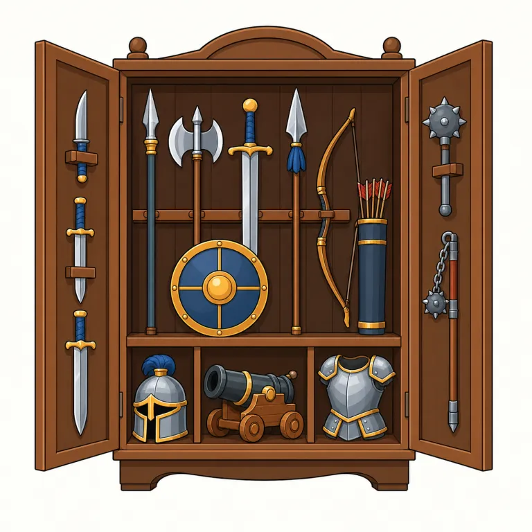 arsenal（兵器一式・noun）の覚え方イラスト