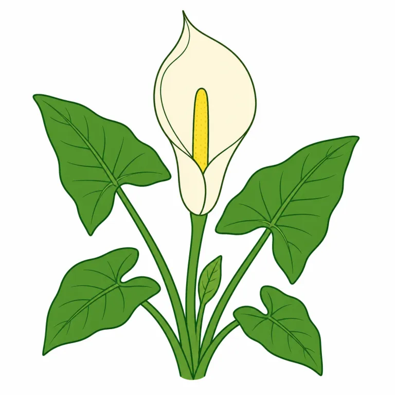 arum（サトイモ科の植物・noun）の覚え方イラスト