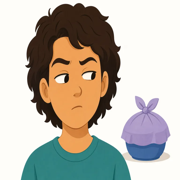 askance（疑わしそうに、横目で・副詞）の覚え方イラスト — askance は look at ..