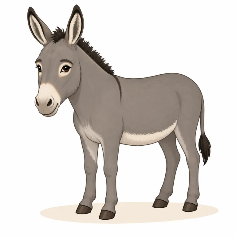 ass（尻、ケツ・名詞）の覚え方イラスト — まず donkey を基本語として覚え、ass はその古風・短めの言い方だと整理すると残りやすいです