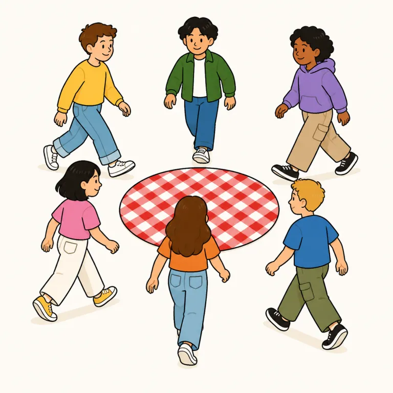 assemble（集まる・verb）の覚え方イラスト