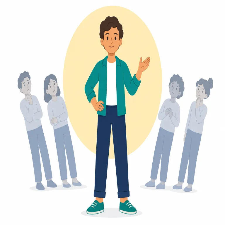 assertively（自信を持って、はっきりと・副詞）の覚え方イラスト — assertively は assert「はっきり主張する」を土台にすると覚えやすい語です