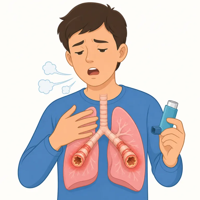asthmaの覚え方イラスト