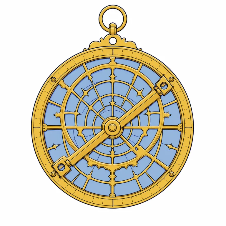 astrolabe（天体観測儀・noun）の覚え方イラスト