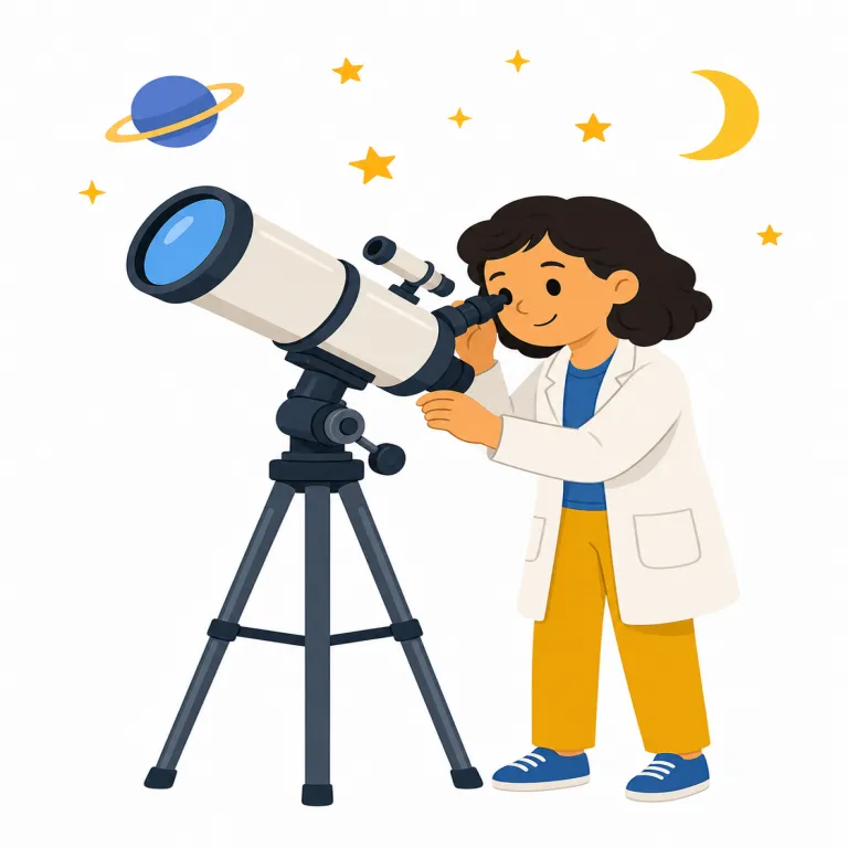 astronomer（天文学者・名詞）の覚え方イラスト — このエントリでは astronomer を、天体や宇宙を科学的に研究する専門家「天文学者」として覚えます