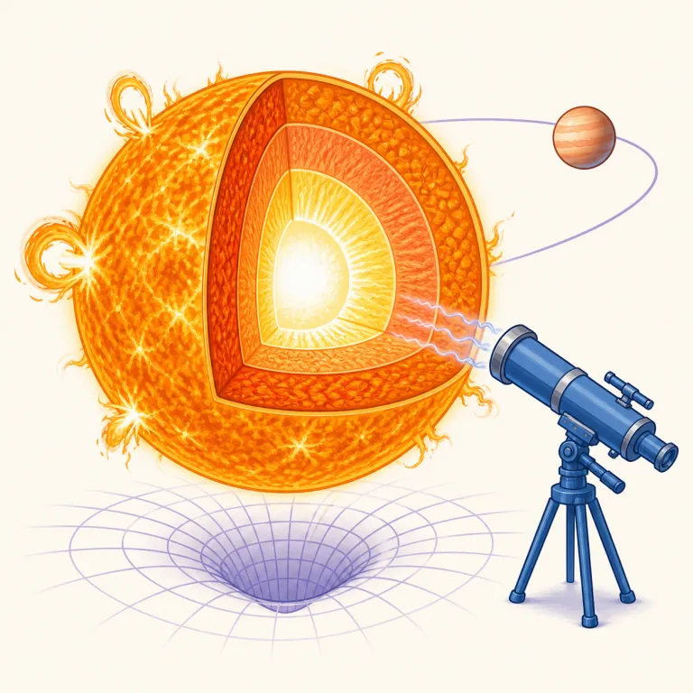 astrophysical（天体物理学の、天体物理学的な・形容詞）の覚え方イラスト — まず astrophysics（天体物理学）が分かれば、そこに -al が付いた「天体物理学の」と見抜けます