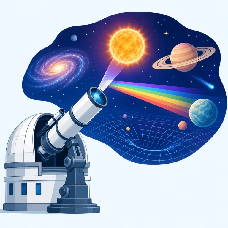 astrophysics（天体物理学・名詞）の覚え方イラスト — astro- を見たら astronaut, astronomy と同じく「宇宙・星」周辺の語だとまず取る