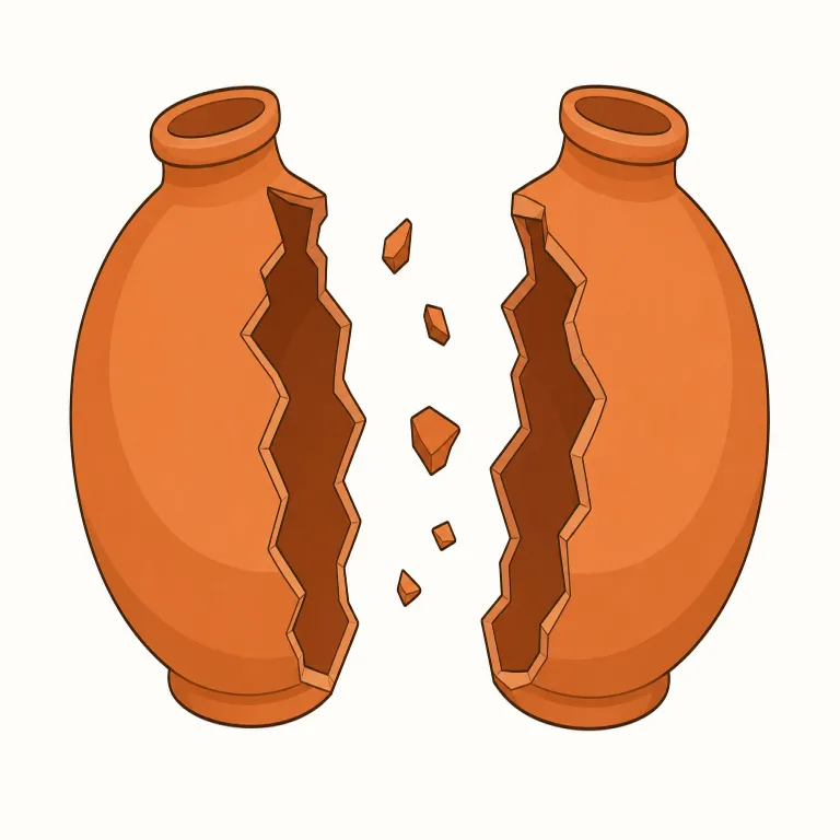 asunder（離れ離れに・副詞）の覚え方イラスト — asunder は apart を古風で文学的にした語として覚えるとよいです