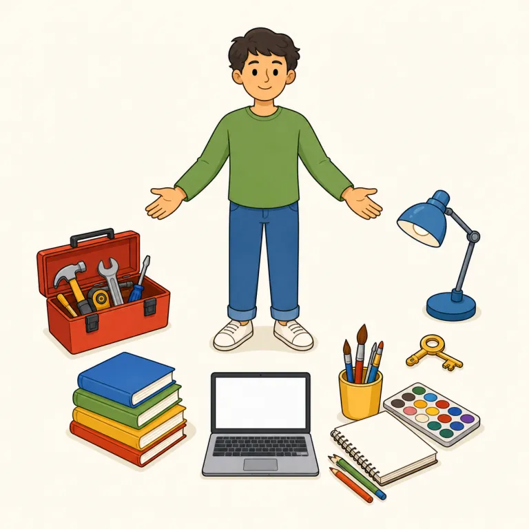 at one's disposal（自由に使える・イディオム）の覚え方イラスト — まず形で覚えると残りやすい表現です