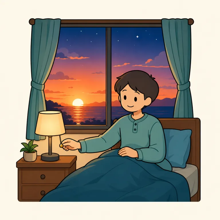 at the end of the day（一日の終わりに・idiom）の覚え方イラスト