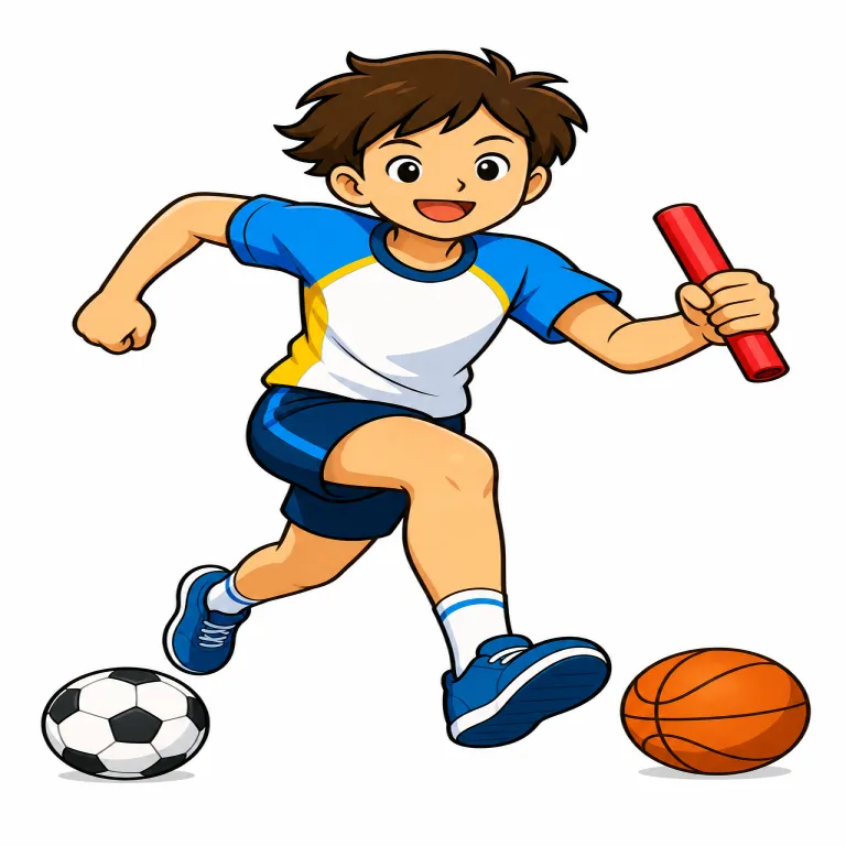 athletics（学校・大学などのスポーツ活動全般・名詞）の覚え方イラスト — 米語での集合的用法